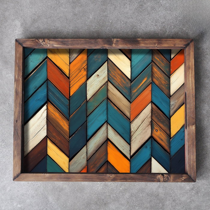 Aberto Design Bandeja REF027 Madera Maciza MDF 48x38x4 cm Decoración Hogar Elegante